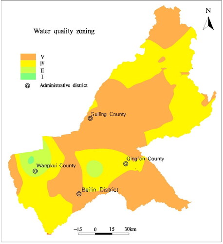 Figure 6. Spatial distribution of groundwater quality.
