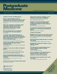 Cover image for Postgraduate Medicine, Volume 128, Issue 1, 2016