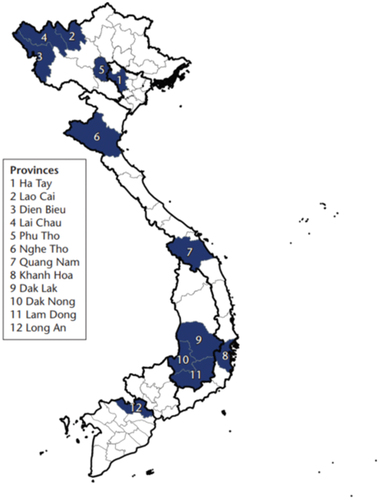 Figure 2. The surveyed locations.