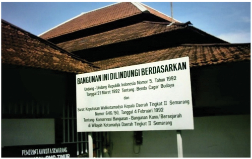 Figure 6. Announcement board that the Sobokartti building has been designated as a cultural heritage.