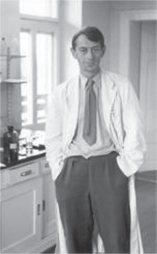Professor Hans Ulrich Bergmeyer at his laboratory in Tutzing in 1946.