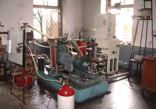 Figure 1 Overall view of CI engine test rig with dual-fuel arrangement.