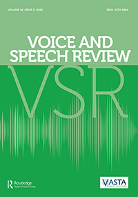 Cover image for Voice and Speech Review, Volume 16, Issue 3, 2022