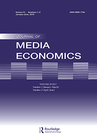 Cover image for Journal of Media Economics, Volume 31, Issue 1-2, 2018
