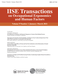 Cover image for IISE Transactions on Occupational Ergonomics and Human Factors, Volume 9, Issue 1, 2021