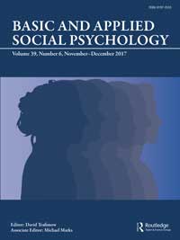Cover image for Basic and Applied Social Psychology, Volume 39, Issue 6, 2017