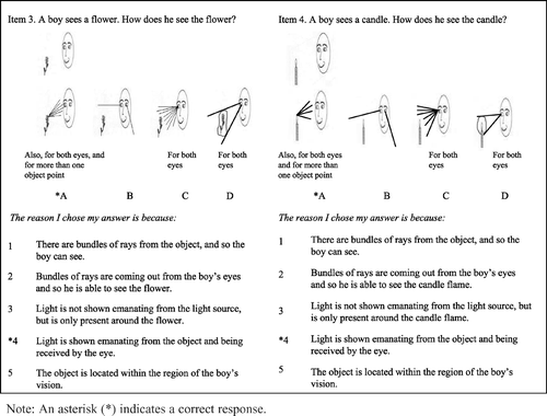 Figure 1 Example of one pair of context‐dependent items.