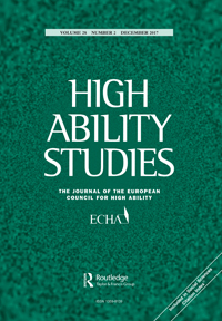 Cover image for High Ability Studies, Volume 28, Issue 2, 2017