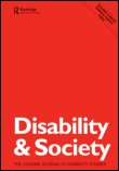Cover image for Disability & Society, Volume 30, Issue 8, 2015