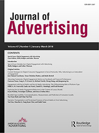 Cover image for Journal of Advertising, Volume 47, Issue 1, 2018