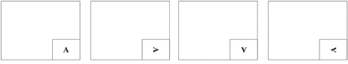 Figure 4. Possible locations of title block on a given corner of the drawing.