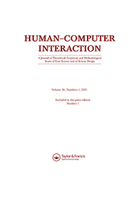 Cover image for Human–Computer Interaction, Volume 36, Issue 1, 2021