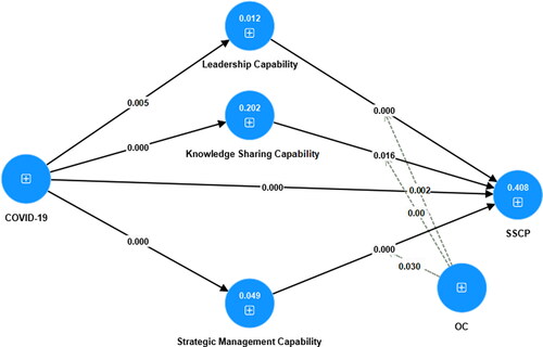 Figure 3. The outcomes of the SEM.