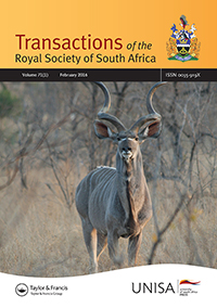 Cover image for Transactions of the Royal Society of South Africa, Volume 71, Issue 1, 2016