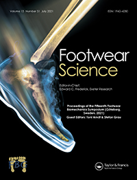 Cover image for Footwear Science, Volume 13, Issue sup1, 2021