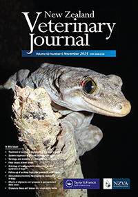 Cover image for New Zealand Veterinary Journal, Volume 63, Issue 6, 2015