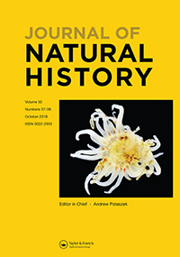 Cover image for Journal of Natural History, Volume 52, Issue 37-38, 2018