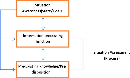 Figure 1. Individual situation awareness model (Salas et al., Citation1995, p. 126).