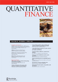 Cover image for Quantitative Finance, Volume 22, Issue 4, 2022