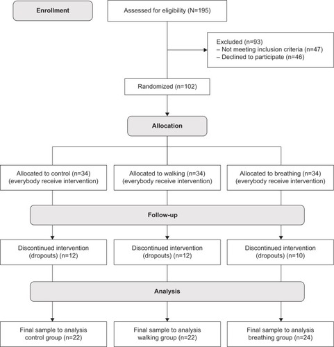 Figure 1 Flow diagram to assess the effects of interventions.