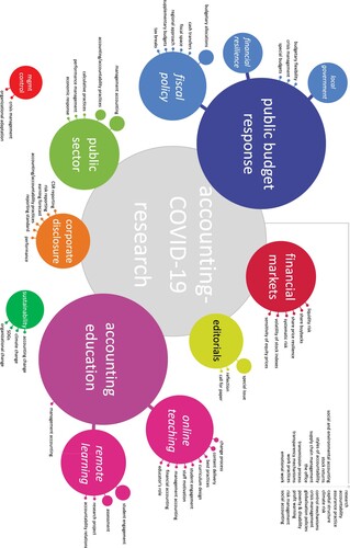 Figure 2. Representation of Accounting-COVID-19 research themes and sub-themes.