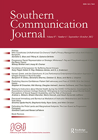 Cover image for Southern Communication Journal, Volume 87, Issue 4, 2022