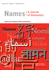 Cover image for Names, Volume 65, Issue 4, 2017
