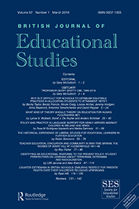 Cover image for British Journal of Educational Studies, Volume 67, Issue 1, 2019