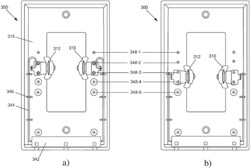 Figure 16. Spring clip design of active cover plate US 2015/0075836.