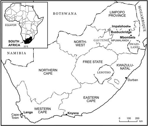 Figure 1. Map of fieldsites.