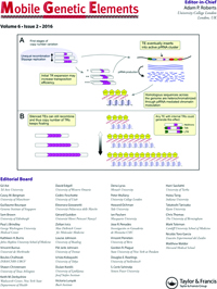 Cover image for Mobile Genetic Elements, Volume 6, Issue 2, 2016