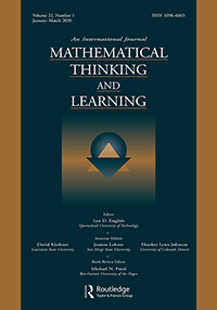 Cover image for Mathematical Thinking and Learning, Volume 22, Issue 1, 2020