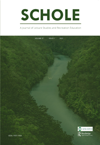 Cover image for SCHOLE: A Journal of Leisure Studies and Recreation Education, Volume 37, Issue 3, 2022