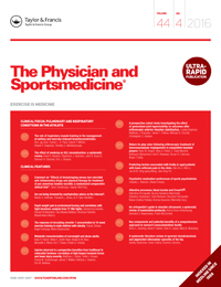 Cover image for The Physician and Sportsmedicine, Volume 44, Issue 4, 2016