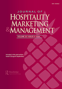 Cover image for Journal of Hospitality Marketing & Management, Volume 33, Issue 6, 2024