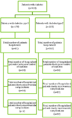 Figure 1. Selection of patients according to hospitalization type.