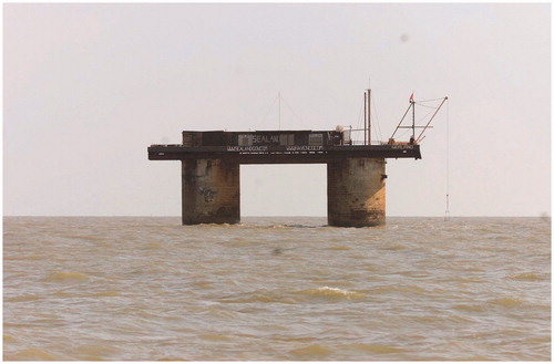 Sealand, in the North Sea off Harwich on the Coast of Essex, UK. Courtesy of Rex/Alban Donohoe.