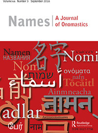 Cover image for Names, Volume 66, Issue 3, 2018