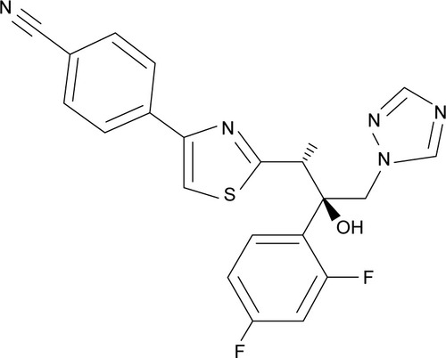 Figure 1 Chemical structure of ravuconazole.