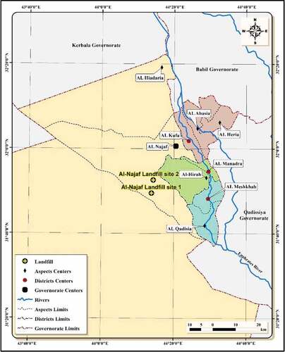 Figure 8. Candidate landfill sites