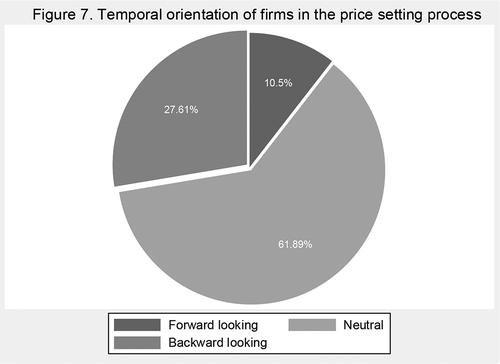 Figure 7. Temporal orientation of firms in the price setting process.