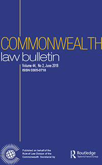 Cover image for Commonwealth Law Bulletin, Volume 44, Issue 2, 2018