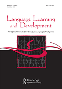 Cover image for Language Learning and Development, Volume 14, Issue 2, 2018