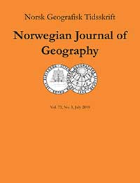 Cover image for Norsk Geografisk Tidsskrift - Norwegian Journal of Geography, Volume 73, Issue 3, 2019