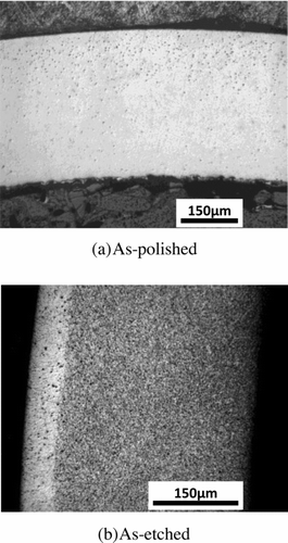 Figure 5 Optical micrographs of 9Cr-ODS cladding fuel pin (X46) irradiated in VS424E (top of fuel column; distance from core center = 213 mm)