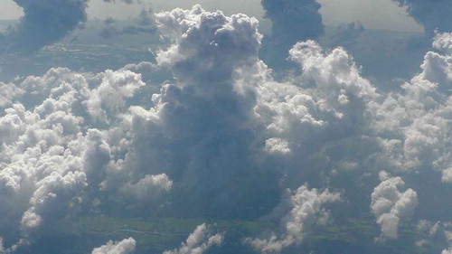 Figure 1. Monsoon clouds over Bangladesh. Credit: Author