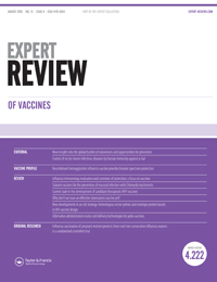 Cover image for Expert Review of Vaccines, Volume 15, Issue 8, 2016