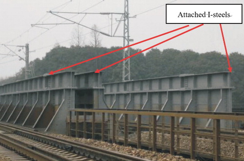 Figure 13. Strengthening the existing bridge with I-steels based upon dynamic analysis [Citation51].