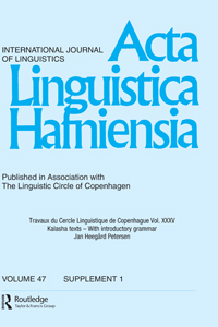 Cover image for Acta Linguistica Hafniensia, Volume 47, Issue sup1, 2015