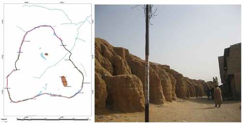Figure 8. Kano city wall encircles the Emir Palace and other heritage sites (Saliu and Osiboye Citation2018, 3).